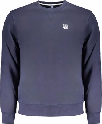 Blue Cotton Men Sweater