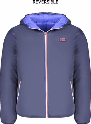 Blue Poliammide Men's Jacket