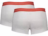 White Cotton Men's Boxer Briefs 2
