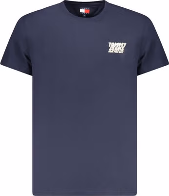 Blue Cotton Men T-Shirt