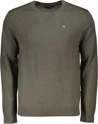 Green Fabric Men Sweater