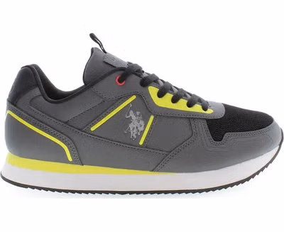 Grey Polyester Men's Sneaker