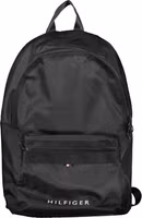 Black Polyester Men Backpack 1