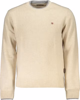 Beige Tessuto Men Sweater