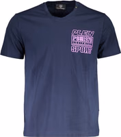 Blue Cotton Men's T-Shirt 1