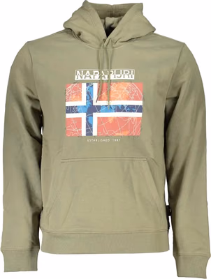 "Verde Cotton Men's Sweatshirt with Hood"