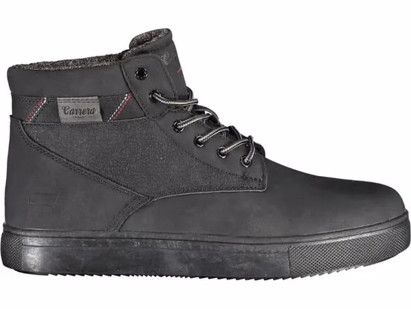 Black Polyurethane Men's Ankle Boot