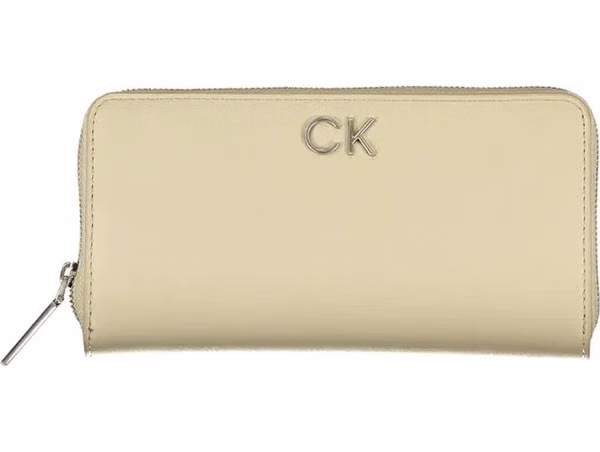 Beige Polyurethane Women Wallet