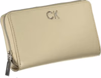 Beige Polyurethane Women Wallet 3