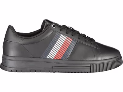 Black Polyurethane Men Sneaker