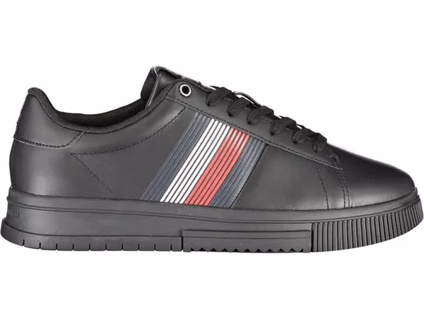 Black Polyurethane Men Sneaker