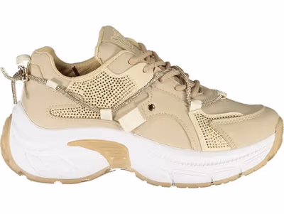 Beige Polyester Women Sneaker