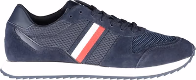 Blue Polyester Men Sneaker