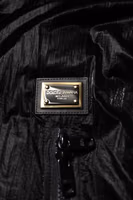 Black Logo Full Zip Hooded Quilted Jacket 4