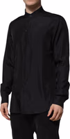 Dark Blue Silk MARTINI Men Formal Dress Shirt 2