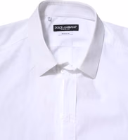 White Cotton GOLD Long Sleeves Dress Shirt 4