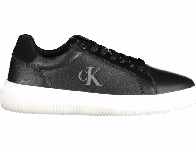 Black Polyurethane Men Sneaker