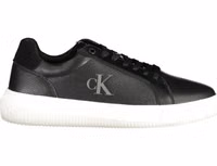 Black Polyurethane Men Sneaker 1
