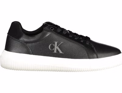 Black Polyurethane Men Sneaker