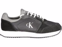 Black Polyurethane Men Sneaker 1