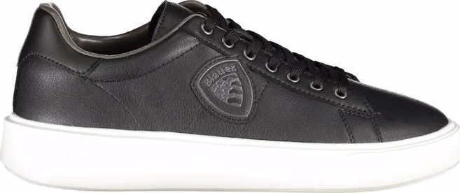 Black Polyurethane Men's Sneaker