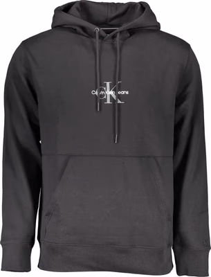 Black Cotton Men Sweatshirt
