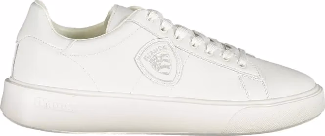 White Polyurethane Men Sneaker