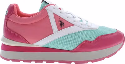 Pink Polyester Women's Sneaker