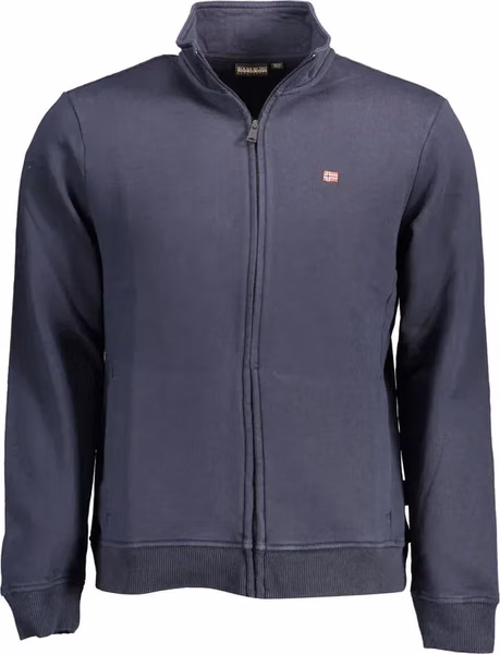Blue Cotton Men Sweater