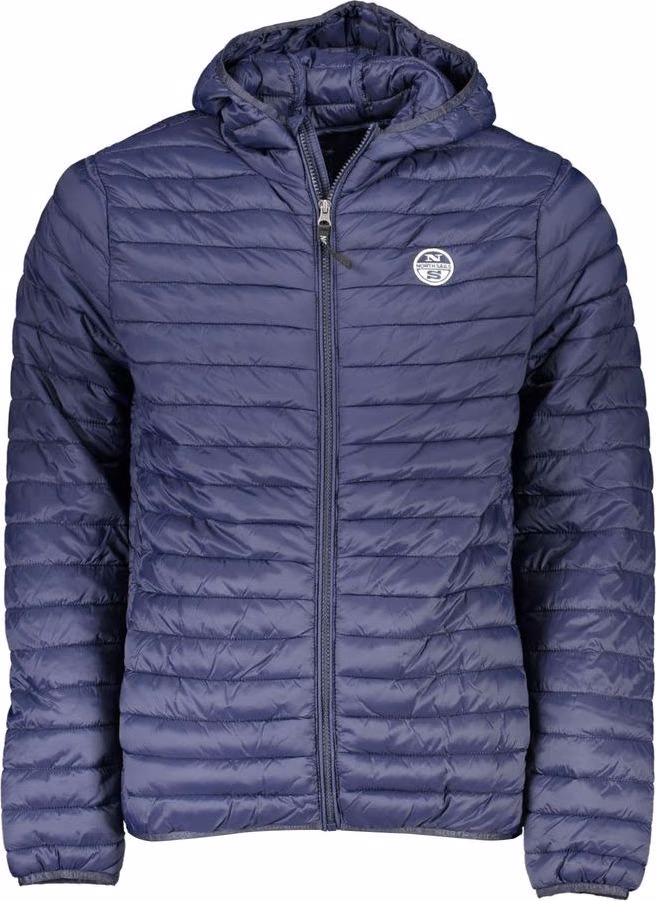 Blue Polyamide Men Jacket