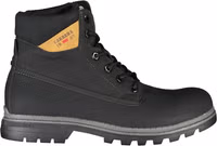 Black Polyurethane Men Ankle Boot 1