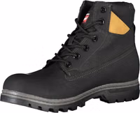 Black Polyurethane Men Ankle Boot 3