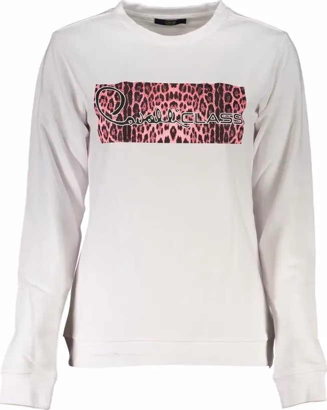 White Cotton Women Sweatshirt