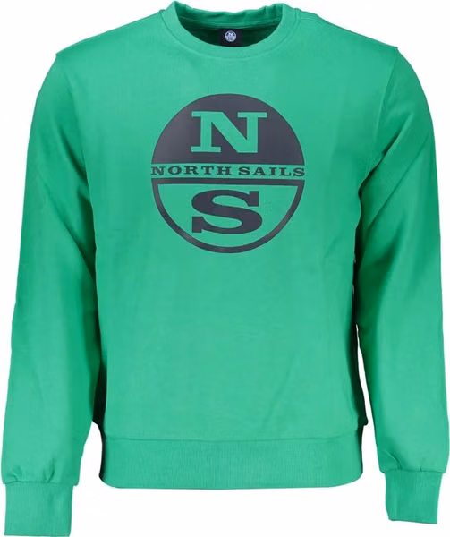 Green Cotton Men Sweater