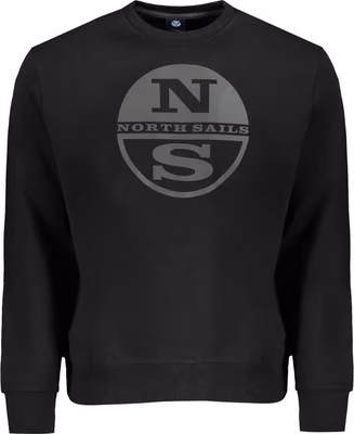 Black Cotton Men's Sweatshirt