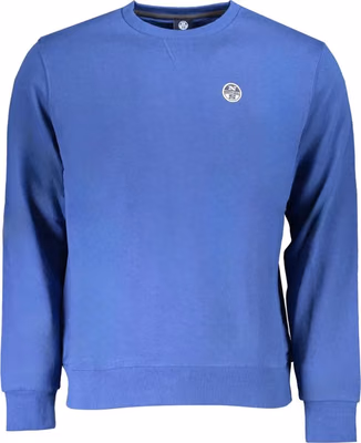 Blue Cotton Men Sweatshirt