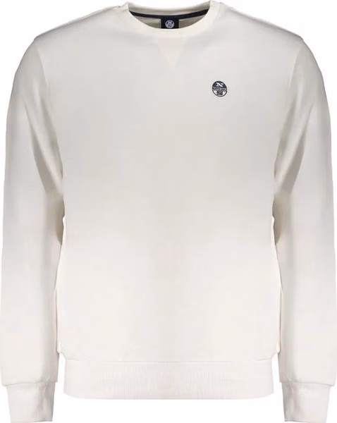 White Cotton Men Sweatshirt