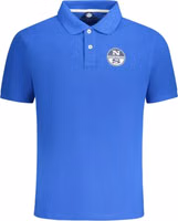 Blue Cotton Men Polo 1
