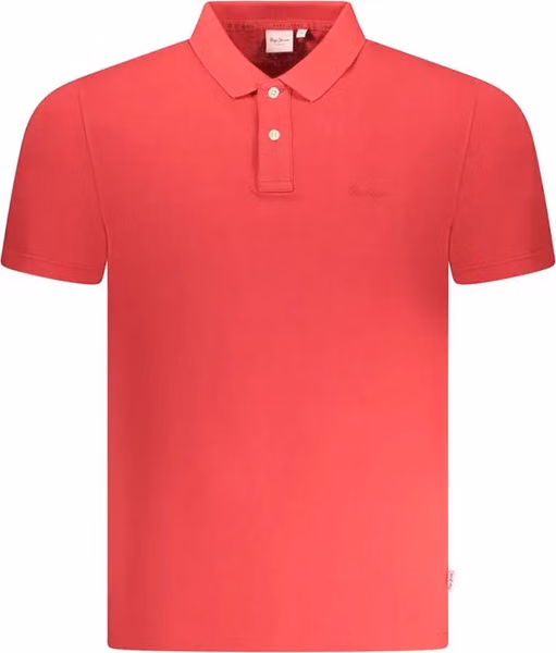 Red Cotton Men Polo
