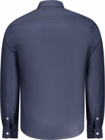 Blue Cotton Men Shirt 2