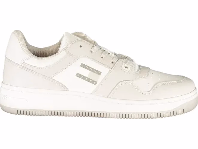 White Polyurethane Men Sneaker
