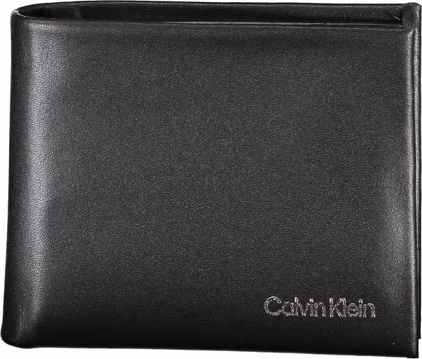 Black Polyurethane Men Wallet