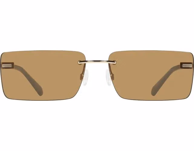 Beige Metal Women Sunglasses
