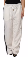 White Jogger Sweatpants Pants 1