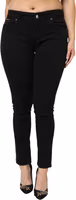 Black Cotton Mid Waist Denim Jeans 1
