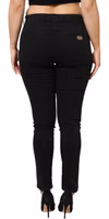 Black Cotton Mid Waist Denim Jeans 3