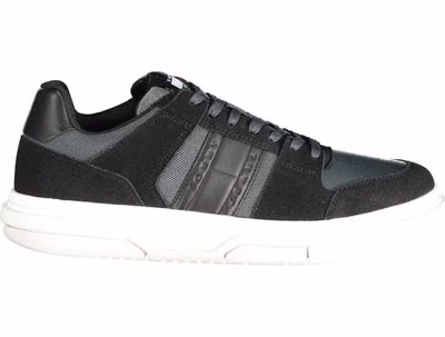 Black Leather Men Sneaker