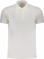 White Cotton Mens Polo Shirt 1