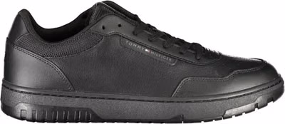 Black Leather Men Sneaker