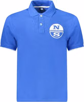 Blue Cotton Men Polo 1